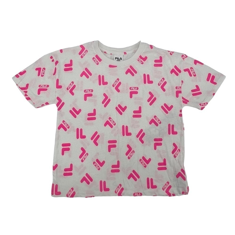 NWT Fila Neon Pink Boxy Short Sleeve Shirt Size Large (14/16) Girl's